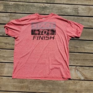 Mens activewear athletic xxl red t-shirt